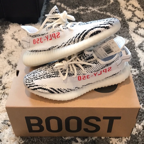 [NEW] Yeezy 350 V2 “Zebra” Size 9 - Picture 6 of 9